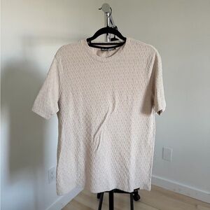 Mauvais Men's Cream Textured T-Shirt